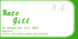 mate gill business card